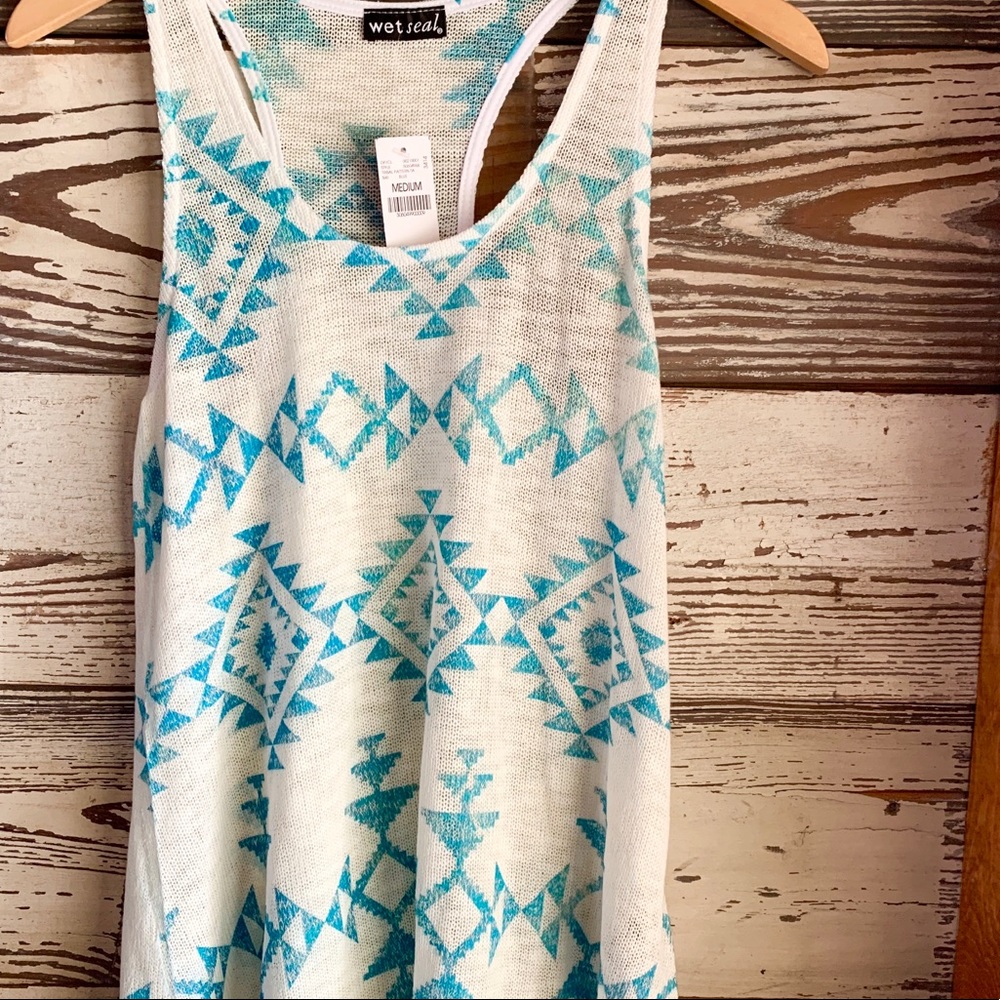 NWT Wet Seal tribal print racerback tank - Picture 2 of 4